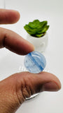 Kyanite Round Cabs - 16.50 TO 18.50 mm Size - Code # K5 - K8 - AAA Quality - Kyanite Cabochons - Flat Back Cabs