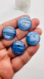 Kyanite Round Cabs - 20-22 mm Size - Code # K9 - K12 - AAA Quality - Kyanite Cabochons - Flat Back Cabs