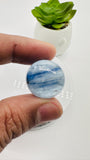 Kyanite Round Cabs - 18- 20.5 mm Size - Code # K21 - K24 - AAA Quality - Kyanite Cabochons - Flat Back Cabs