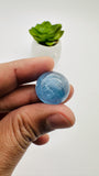 Kyanite Round Cabs - 16.5- 18.5 mm Size - Code # K29 - K32 - AAA Quality - Kyanite Cabochons - Flat Back Cabs