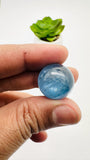 Kyanite Round Cabs - 18.5- 24.5 mm Size - Code # K33 - K36 - AAA Quality - Kyanite Cabochons - Flat Back Cabs