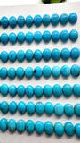 Turquoise Oval Cabs - 6x8 mm size - Pack of 2 Pcs - AAA Quality - 100% Natural Turquoise- Turquoise Oval Cabochon - Flat Back Cabs