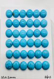 Turquoise Oval Cabs - 10x12 mm size - Pack of 1 Pc - AAA Quality - 100% Natural Turquoise- Turquoise Oval Cabochon - Flat Back Cabs