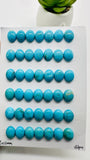 Turquoise Oval Cabs - 8x10 mm size - Pack of 1 Pc - AA Quality - 100% Natural Turquoise- Turquoise Oval Cabochon - Flat Back Cabs