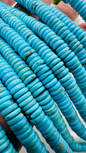 Turquoise Heishi Beads - 6mm Size - AAA Quality - 40 cm Length-  Natural Turquoise beads