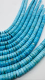 Turquoise Heishi Beads - 8 mm Size - AAA Quality - 40 cm Length- Natural Turquoise beads