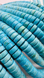Turquoise Heishi Beads - 8 mm Size - AAA Quality - 40 cm Length- Natural Turquoise beads