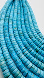 Turquoise Heishi Beads - 8 mm Size - AAA Quality - 40 cm Length- Natural Turquoise beads