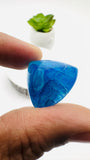 Blue Opalina Cabs - 21x21 mm Size - Code #B17 - Weight 18.6 Cts  - Natural Opalina Cabochons - Origin Peru