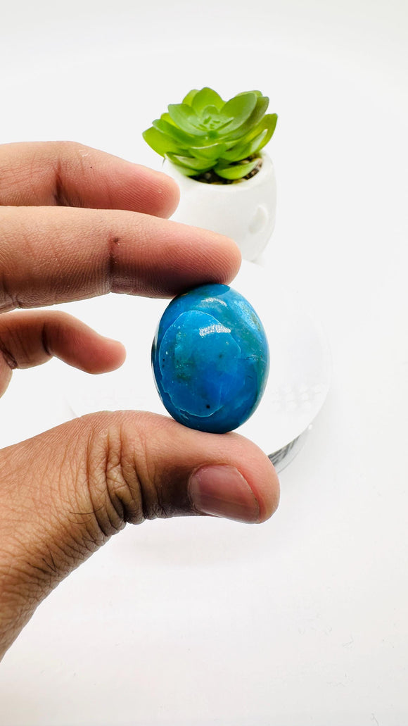 Blue Opalina Cabs - 27x20 mm Size - Code #B21  - Weight 33 Cts - Natural Opalina Cabochons - Origin Peru