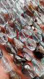 Moss Aquamarine Faceted Nuggets 6-7x 9-11 mm - Code M1 / M2 size Length 10 Inch AAAA Quality- Moss Aquamarine Freeform Beads