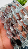 Moss Aquamarine Faceted Nuggets 8-9x 13-18 mm size - Code # M4 - Length 10 Inch- AAAA Quality- Moss Aquamarine Freeform Beads