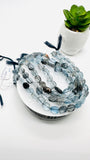Moss Aquamarine Faceted Nuggets 8-9x 10-11 mm - Code #M5 - Length 10 Inch AAAA Quality- Moss Aquamarine Freeform Beads