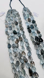 Moss Aquamarine Faceted Nuggets 9-11X 12-14 mm size - Code #M8/M9 - Length 10 Inch - AAAA Quality- Moss Aquamarine Freeform Beads