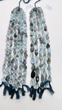 Moss Aquamarine Faceted Nuggets 9-10x 11-14 mm size - Code #M10/M11 - Length 10 Inch - AAAA Quality- Moss Aquamarine Freeform Beads