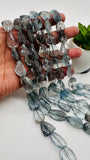 Moss Aquamarine Faceted Nuggets 12-14X 17-21 mm size - Code #M12 - Length 10 Inch - AAAA Quality- Moss Aquamarine Freeform Beads