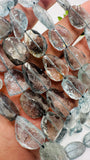 Moss Aquamarine Faceted Nuggets 12-14X 17-21 mm size - Code #M12 - Length 10 Inch - AAAA Quality- Moss Aquamarine Freeform Beads