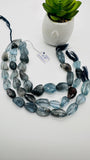 Moss Aquamarine Faceted Nuggets 13-15X18-22 mm size - Code #M13 - Length 10 Inch - AAAA Quality- Moss Aquamarine Freeform Beads