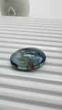 Moss Aquamarine Cabochon 32x21.50 mm - Code #M2 - Weight 48.5 Cts - Natural Moss Aquamarine Cabs - AAA Quality - Flat Back Cabs