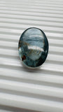 Moss Aquamarine Cabochon 32x21.50 mm - Code #M2 - Weight 48.5 Cts - Natural Moss Aquamarine Cabs - AAA Quality - Flat Back Cabs