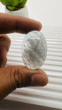Moss Aquamarine Cabochon 34x22 mm - Code #M3 - Weight 42 Cts - Natural Moss Aquamarine Cabs - AAA Quality - Flat Back Cabs