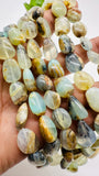 Peru Opal Nugget Beads • 14-17X11-12 mm Size • Code #P5 - Length 16 Inch • AAA Quality • Natural Peruvian Opal beads • Origin Peru