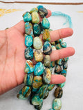 Peruvian Opal tumble Beads, • Length 16 Inch • AAA Quality • 12-14X18-20MM Natural Peruvian Opal beads • Origin Peru