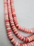 Pink Opal Roundel 12 mm , Top quality beads , Length 15.5 Inch, gemstone beads Peruvian Pink Opal