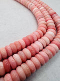 Pink Opal Roundel 10 mm , Top quality beads , Length 15.5 Inch, gemstone beads Peruvian Pink Opal