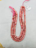 Pink Opal Heishi 10mm , Top quality beads , Length 15.5 Inch, gemstone beads Peruvian Pink Opal