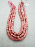 Pink Opal Heishi 10mm , Top quality beads , Length 15.5 Inch, gemstone beads Peruvian Pink Opal