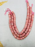 Pink Opal Heishi 14mm , Top quality beads , Length 15.5 Inch, gemstone beads Peruvian Pink Opal