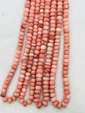 Pink Opal Roundel 7- 8mm , Top quality beads , Length 16 Inch, gemstone beads, Peruvian Pink Opal
