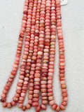 Pink Opal Roundel 7- 8mm , Top quality beads , Length 16 Inch, gemstone beads, Peruvian Pink Opal