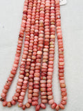 Pink Opal Roundel 7- 8mm , Top quality beads , Length 16 Inch, gemstone beads, Peruvian Pink Opal
