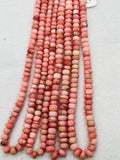 Pink Opal Roundel 7- 8mm , Top quality beads , Length 16 Inch, gemstone beads, Peruvian Pink Opal
