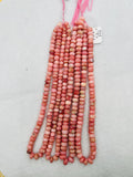 Pink Opal Roundel 7- 8mm , Top quality beads , Length 16 Inch, gemstone beads, Peruvian Pink Opal