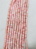 Pink Opal 10MM Heishi Beads, Top Quality , Pink Opal Heishi Beads- length 16 Inches, Peruvian Pink Opal
