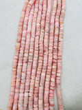 Pink Opal 10MM Heishi Beads, Top Quality , Pink Opal Heishi Beads- length 16 Inches, Peruvian Pink Opal