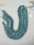 14MM Aquamarine Round Beads - AAA Quality - Length 40 cm- Natural Aquamarine from Brazil.