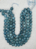 14MM Aquamarine Round Beads - AAA Quality - Length 40 cm- Natural Aquamarine from Brazil.