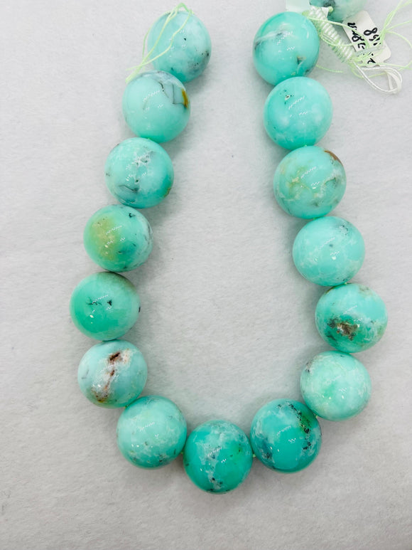 Chrysoprase Round Beads •25-28 mm Size • Code #5 •  AAA quality • Length 16 Inch • Natural Chrysoprase beads • Origin Australia
