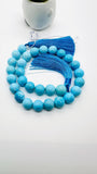 Turquoise Round Beads 14 mm size - Code #T1 - 100% Natural Turquoise - Length 41 cm - Sleeping beauty Turquoise - AAA Quality
