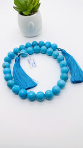 Turquoise Round Beads 14 mm size - Code #T3 - 100% Natural Turquoise - Length 41 cm - Sleeping beauty Turquoise - AAA Quality