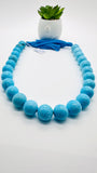 Turquoise Round Beads 16 mm size - Code #T5 - 100% Natural Turquoise - Length 40 cm - Sleeping beauty Turquoise - AAA Quality