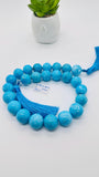 Turquoise Round Beads 16-18 mm size - Code #T7 - 100% Natural Turquoise - Length 40 cm - Sleeping beauty Turquoise - AAA Quality