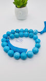 Turquoise Round Beads 16-18 mm size - Code #T7 - 100% Natural Turquoise - Length 40 cm - Sleeping beauty Turquoise - AAA Quality