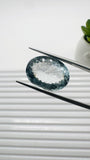 Moss Aquamarine Oval Faceted • 19x14.5 mm Size • Code #D11 • Weight 12.5 Cts • Natural Moss Aquamarine Cut Stone • AAA Quality