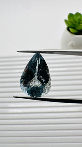 Moss Aquamarine Pear Faceted • 21x15 mm Size • Code #C5 • Weight 16.5 Cts • Natural Moss Aquamarine Cut Stone • AAA Quality