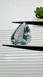 Moss Aquamarine Pear Faceted • 21x15 mm Size • Code #C5 • Weight 16.5 Cts • Natural Moss Aquamarine Cut Stone • AAA Quality